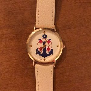White and Gold Nautical Watch